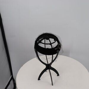 Vintage Black Velvet Ring hat with Netting